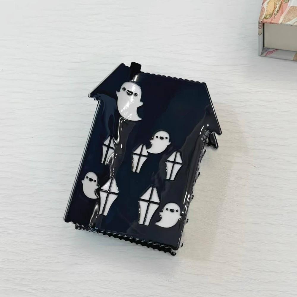 Funny Pumpkin Shark Clip Ghost Acetic Acid Hair Claw Personalized Halloween Shark Clip  Women