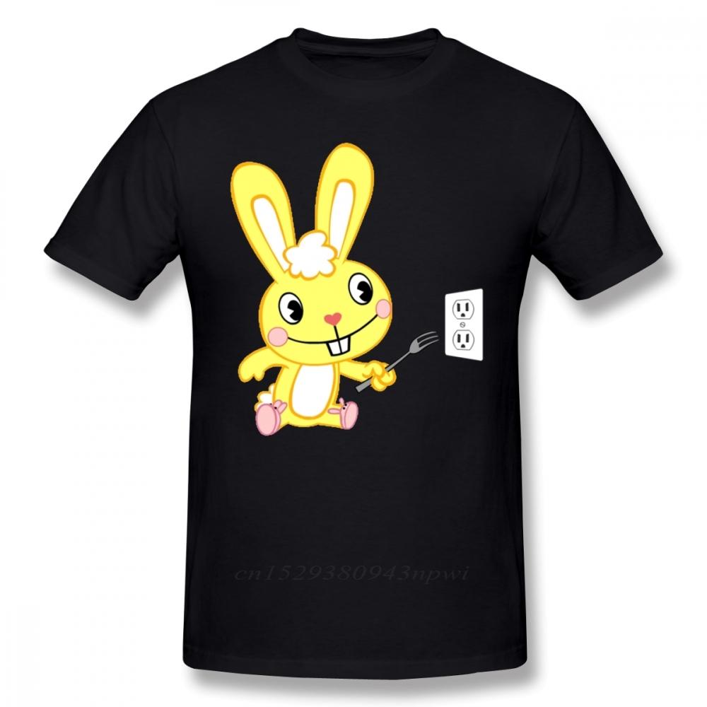 Camiseta Happy Tree Friends Camiseta Happy Tree Friends Cuddles Estampado de Dibujos Animados Camiseta de Algodón de Manga Corta Camiseta Divertida Oversize
