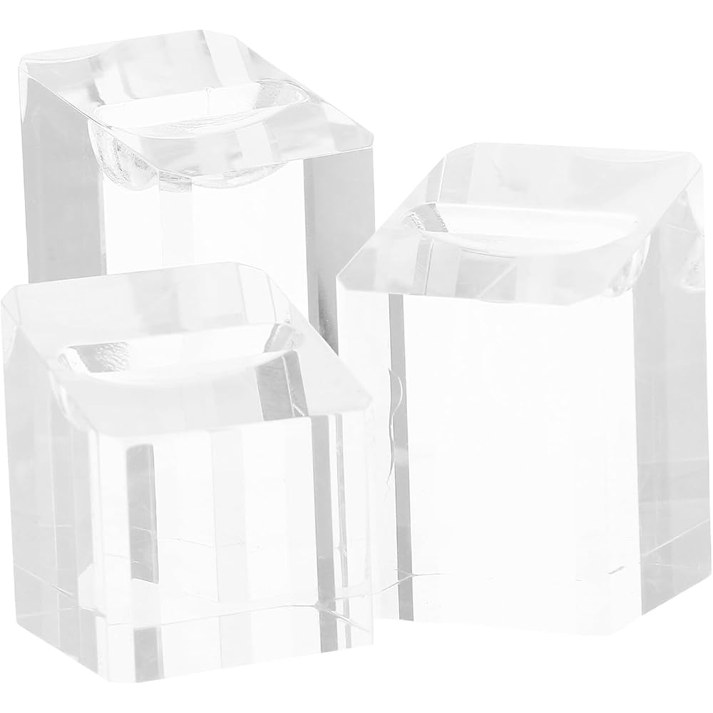 HYTROVE Acrylic Ring Display Holder Clear Single Slot Ring Stand Jewelry Display Ring Tray for Ho...