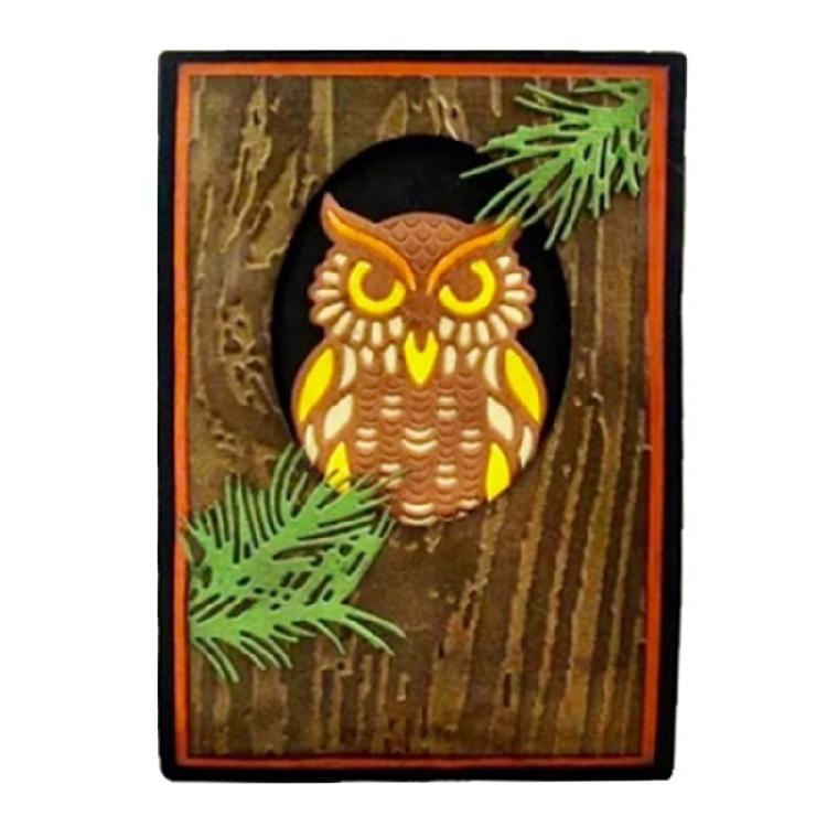 Zvíře Sova Kovové vykrajovátka Karty Ražba DIY Šablona pro fotoalbum Forma Dekor