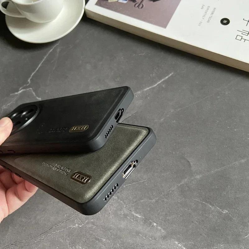 Magnetic for Huawei Mate 60 50 Pro P60 Art P50 P40 P30 Nova 12 11i Case Leather Matte Soft Full Camera Protect Cover Shell Funda