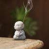 Veenkeny Jizo Figurine, Cute Jizo, Soothing Buddhist Statue, Amulet, Zen, Palm-Sized, Guardian Deity, Granite, Guardian Deity, Favors, Monks, Auspicio