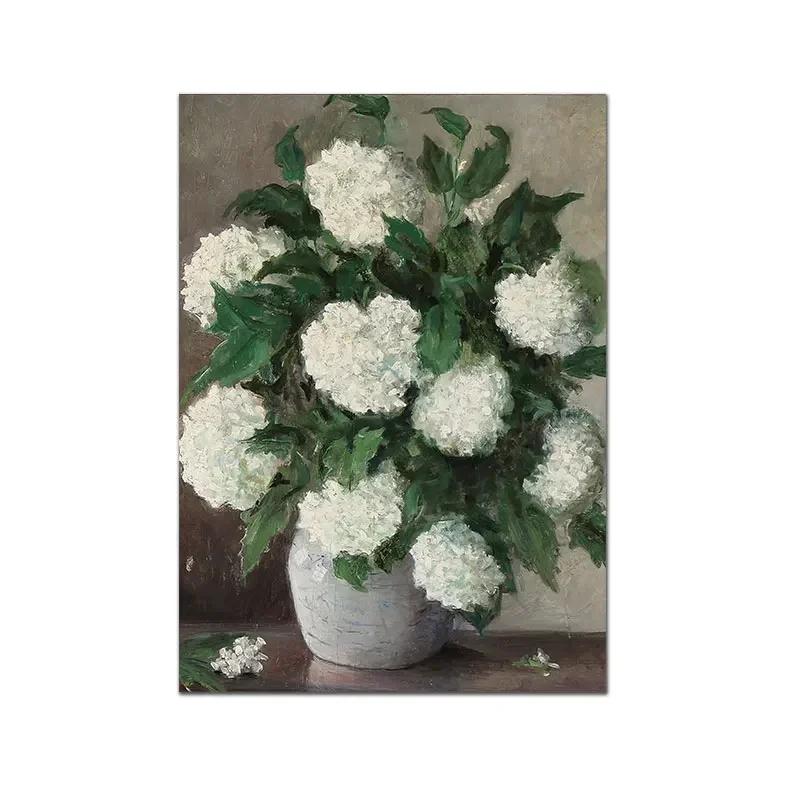 Vintage Flower Nordic Posters, Canvas Painting, Modern Wall Art, Beige Gallery Decor, Picture for Living Room Interior