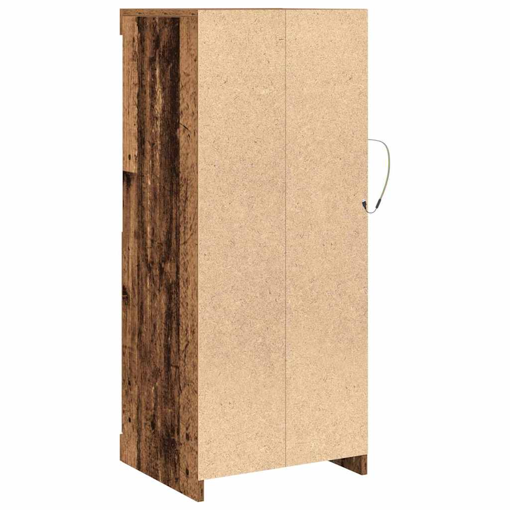 LED Sideboard Reclaimed Wood Look 41 x 37 x 100 cm Engineered Wood