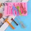 Safe Fondant Mold Non-sticky Fast Demoulding DIY 3D Kitchen Tools Hammer Spanner Pliers Sugar