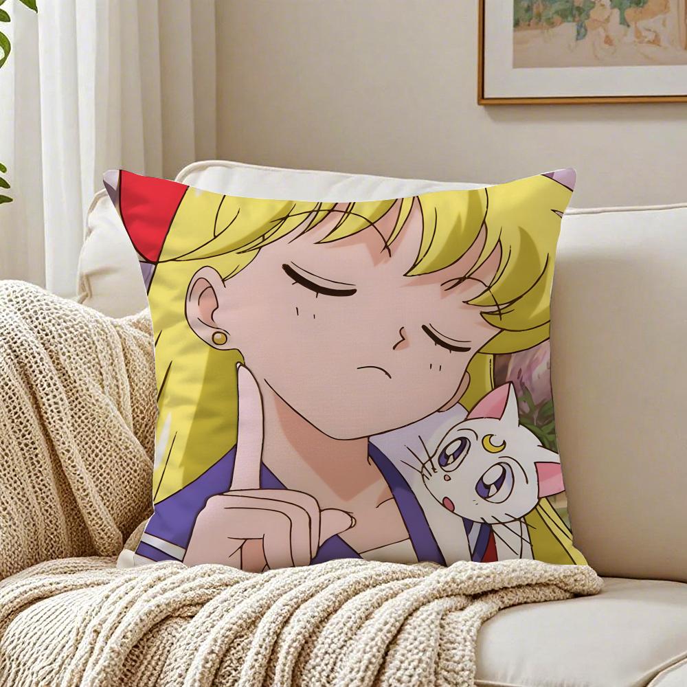anime magical SSailor MMoon Cushion Cover Pillowcase Antidustmite living Room Sofa Decor Cushion Room
