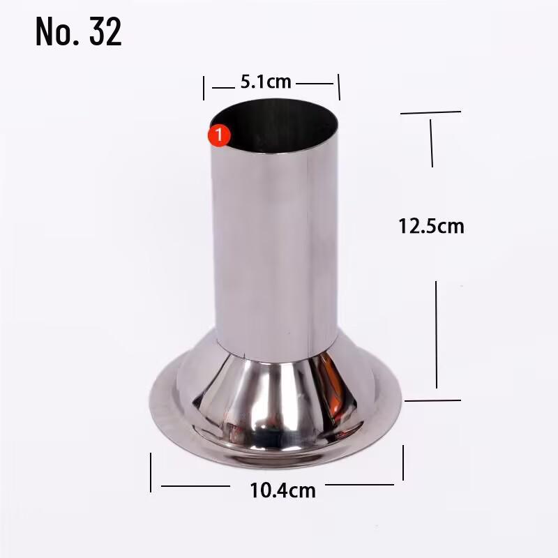 Stainless Steel Rice Cake Meat Grinder with Universal Funnel & Mold