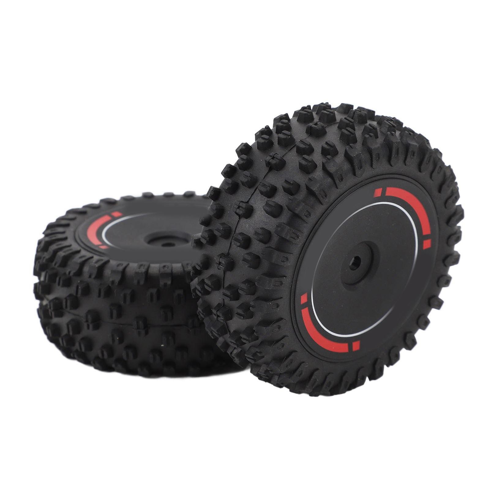 

2pcs RC Car Rear Tire Good Grip Anti Slip Rubber Rear Tire Replacement for WLTOYS 124010