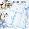 5pcs Plastic Gift Bags with Handle and Ribbon Clear Treat Bags Reusable Thank You Gift Bags Party Favors Bags Gift Wrap Bag