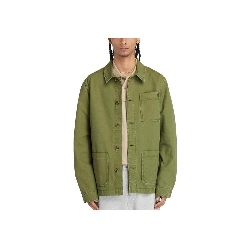 Timberland Solid Color Multi-Pocket Casual Lapel Work Jacket Men Jackets Moss-Green A425F-EG5