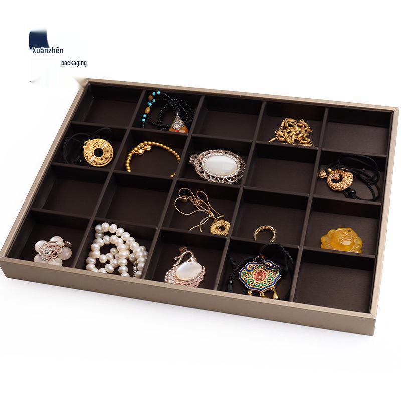 Champagne Brown Jewelry Storage Tray for Rings, Studs, Bracelets, and Necklaces