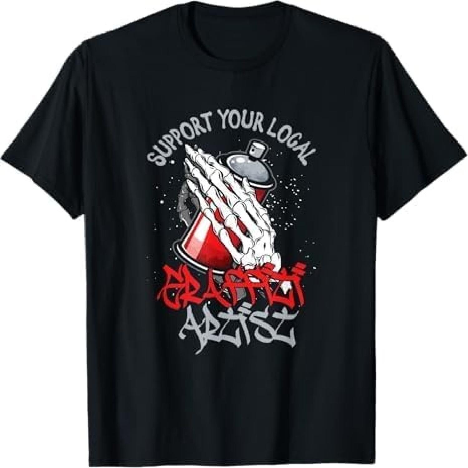 

Support Your Graffiti Artist _ Street Art _ Graffiti Spray T-Shirt DAT Mens Womens Tank Top Sweatshirt Hoodie Black XXXXXL чорний