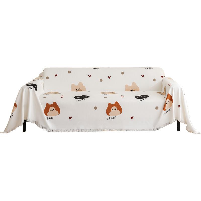 Niedliche Sofabezug Stoff Ins Stil Sofa Handtuch Wasserdicht Chenille Fortschrittliche Sofahusse Sets für Vier Jahreszeiten Universelle Decken