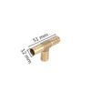 T-Form Messing Dorn Schlauchfitting T-Stück 6mm 8mm 10mm 12mm 14mm 16mm 19mm Schlauchrohr Dorn Kupfer Dorn Kupplung Verbinder Adapter