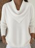 Pull Haut Manches Longues Couleur Unie Automne/Hiver 2025 pour Femme