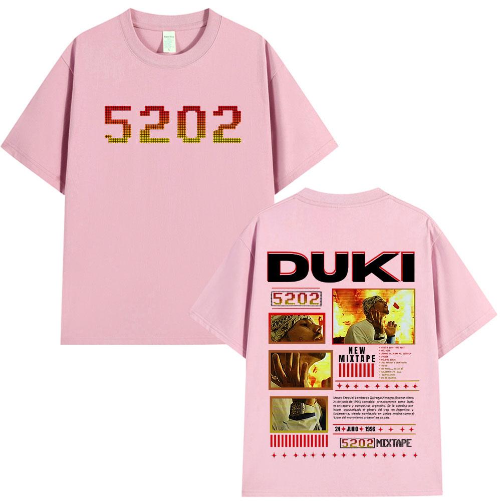 Rapper Duki 5202 MIXTAPE Merch Tshirt Unisexs Women Clothing Cotton Oversized Tshirts Fashion Hip Hop Short Sleeve T Shirts Tops