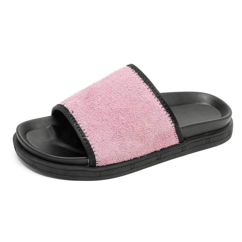 

One-word non-slip fashion casual slippers summer wear beach couple model beach new thick bottom 371258-J 44 фіолетовий