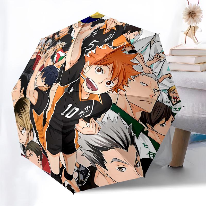 Haikyuu!! Volleyball- Automatic Opening and Closing, 8-rib Structure Portable Umbrella, Suitable for Men and Women In All Seasons - Perfect