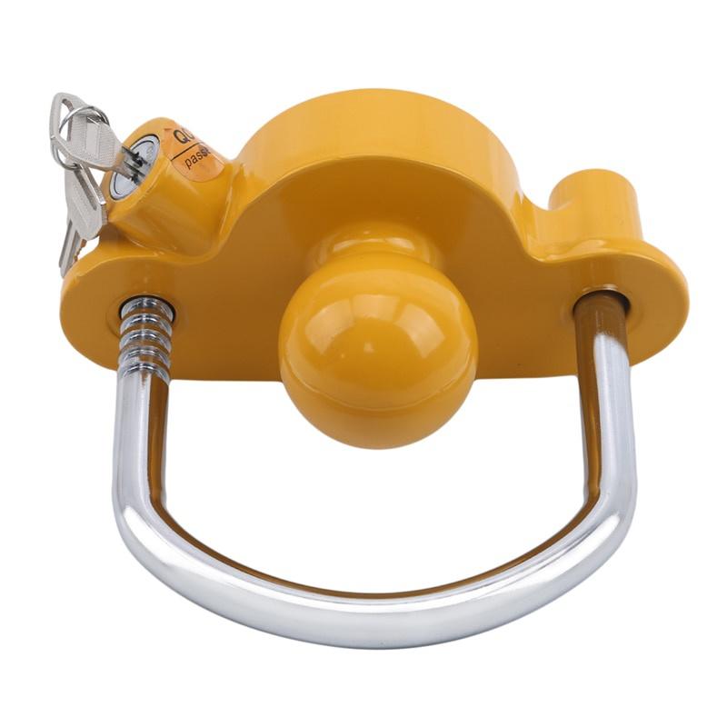 

Universal Caravan Accessories Trailer Ball Coupler Trailer Lock Heavy-Duty Hook Anti-Theft Lock Heavy-Duty Hook Lock жовтий