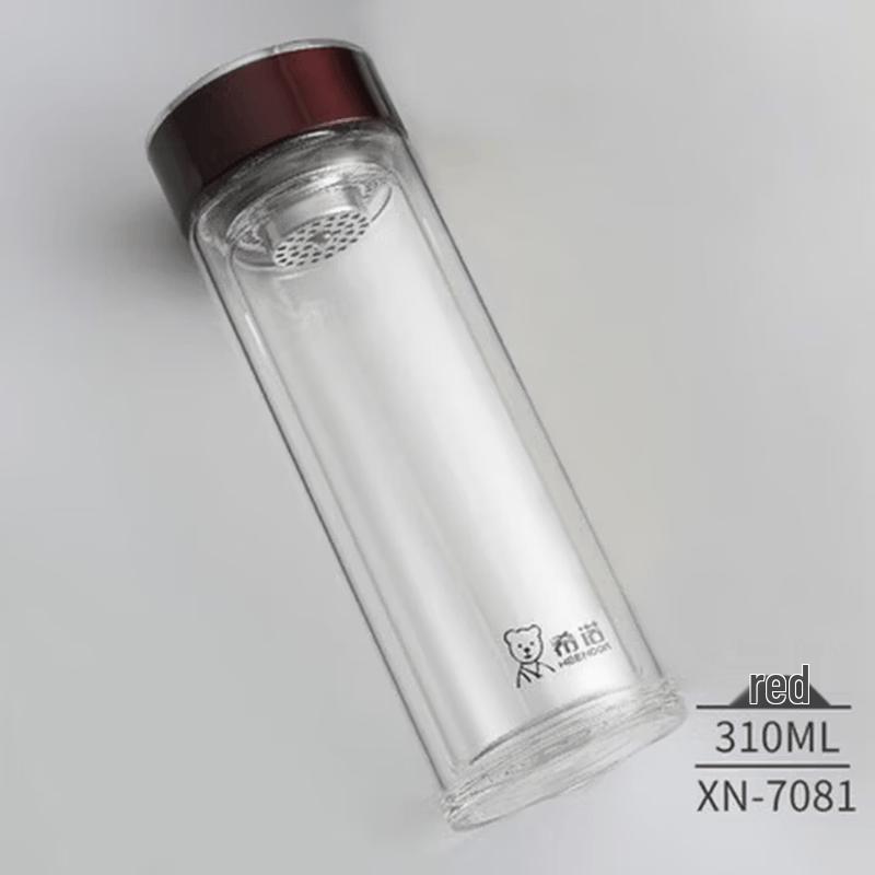 Xinuo Portable Double-Layer Glass Tea Infuser Mug