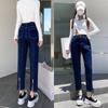 Dimanaf 2025 Spring Women Blue Jeans Pants Female Elastic Basic High Waist Trousers Long Pants