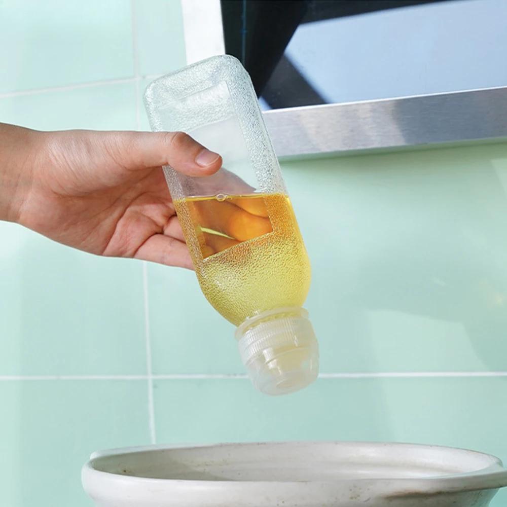 300500ml Oil Bottle Transparent Olive Oil Pot Soy Sauce Leak-Proof Kitchen Cooking Household Camping BBQ Tools
