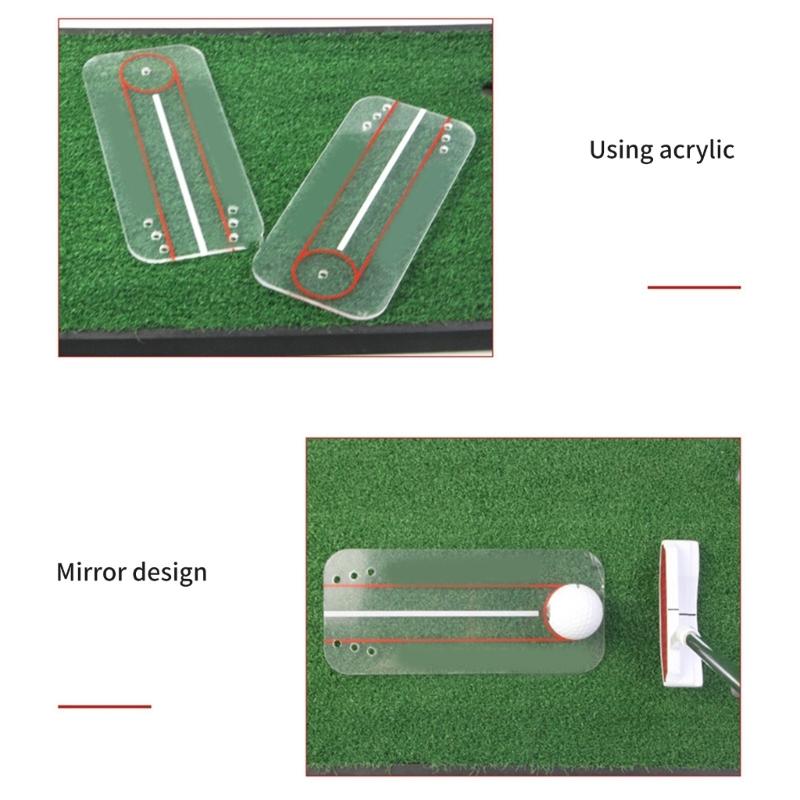 Golf Mini Putting Mirror Acrylic Golf Alignment Training Kits Teaching Equipment Putting Postures Correction Tool