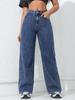 Women's 2025 Spring Straight-Leg Wide Jeans - Loose, Slimming, Floor-Length Wash