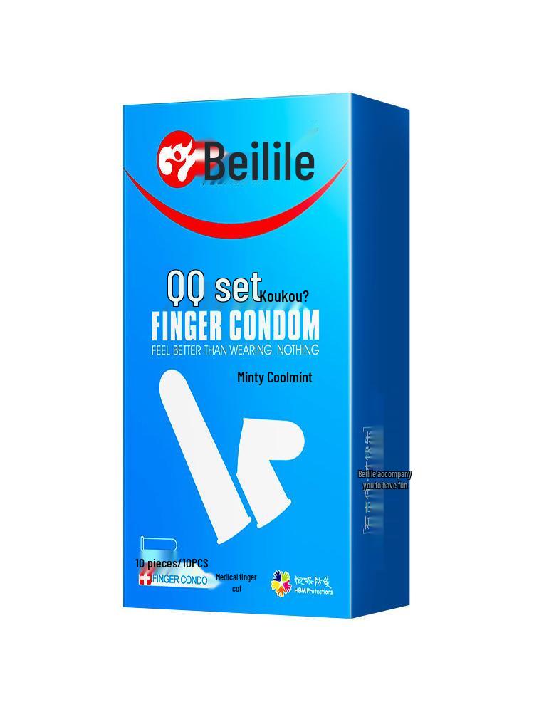 Beilile LES Female Tongue and Clitoral Finger Sleeves - Erotic Adult Sex Products
