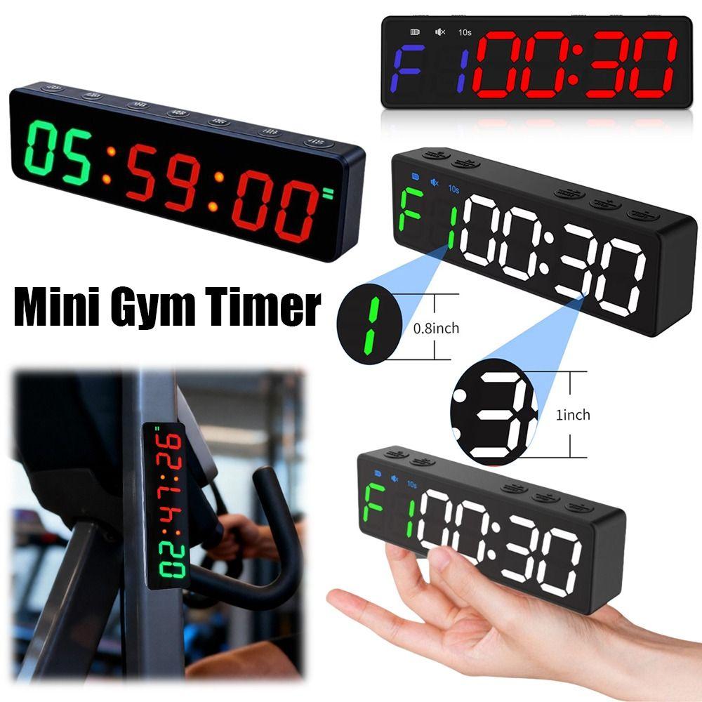 Con Retro Magnetico Timer per Palestra Timer Portatile per Allenamento Timer per Allenamento a Intervalli Timer Fitness Fitness