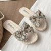 New Arrivals Open Run Women Rattan Ribbon Slippers Open Toe Simple Flower Design