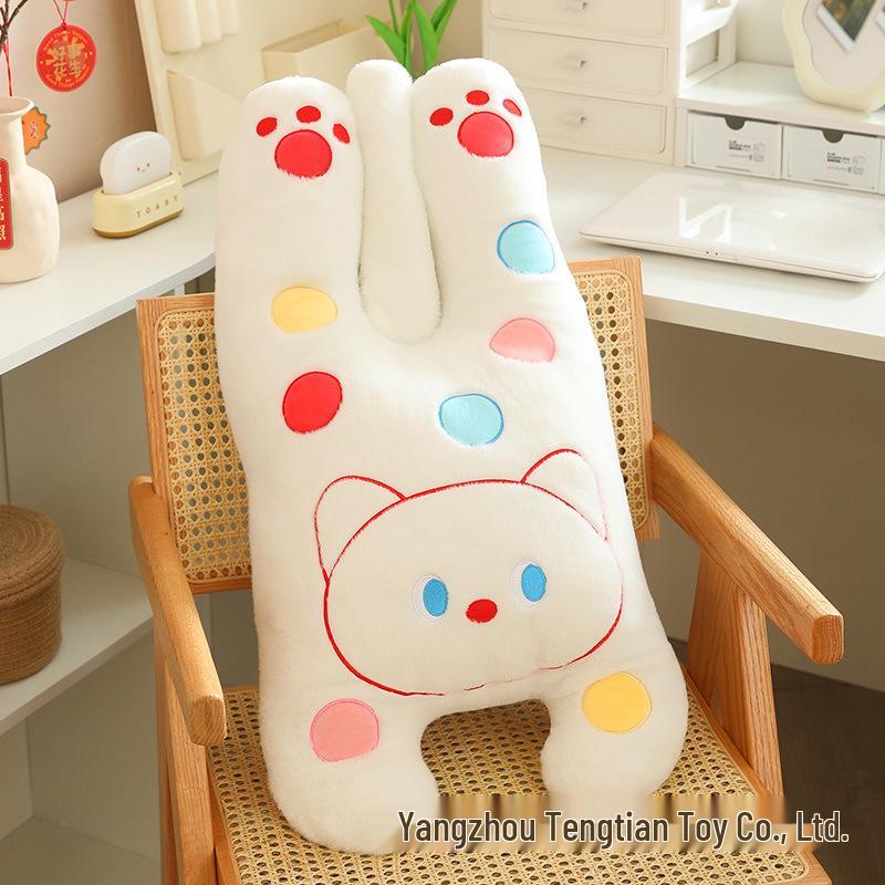 Süßes Polka-Dot-Katzen-Kuschelkissen Plüschtier