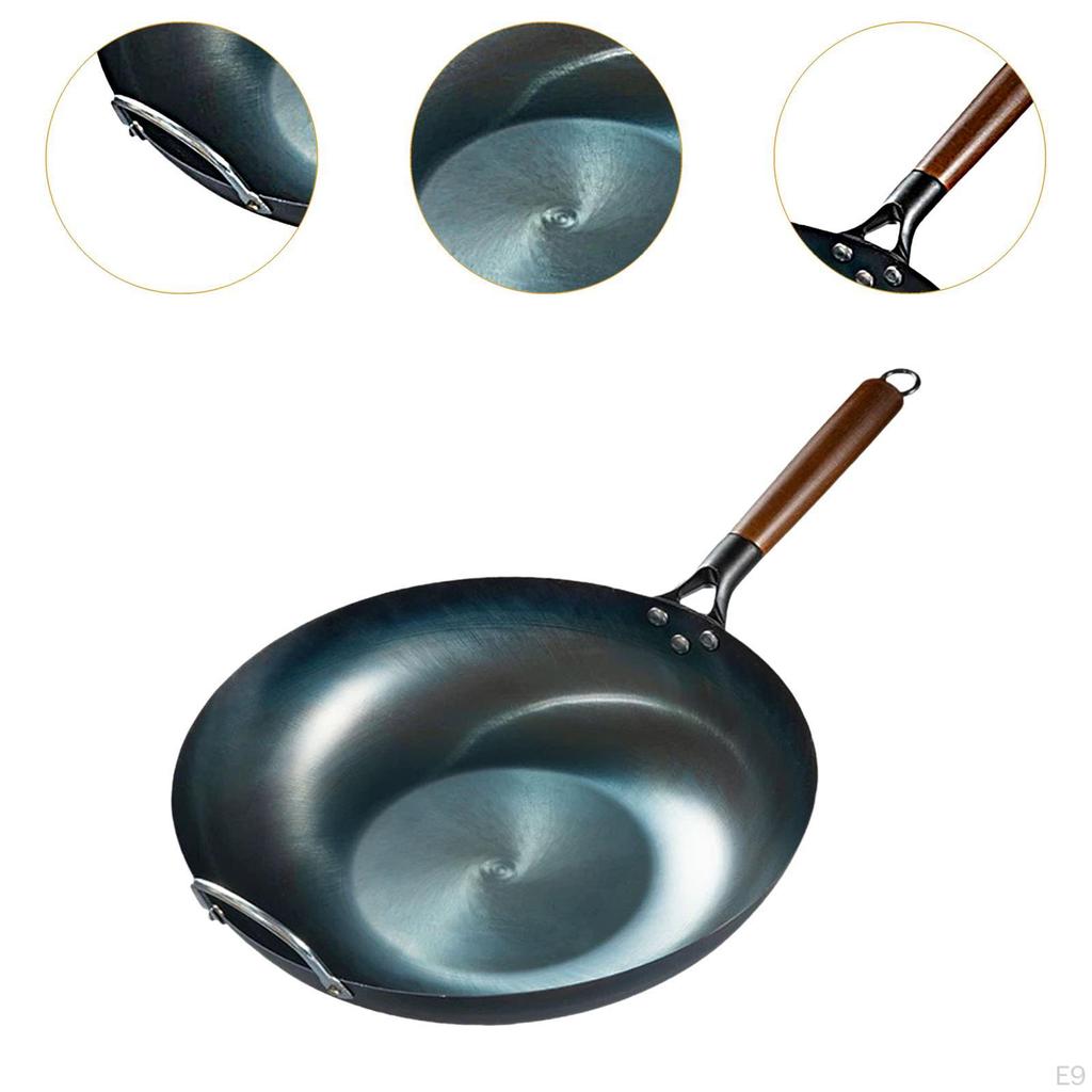 Non-stick Wok, Wok Pan, Cooking Pot, Sauce Pan with Handle, Omelette Flat Bottom for