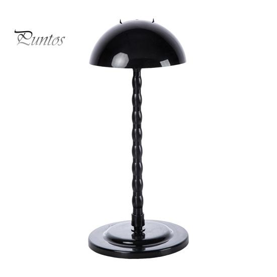 

Грибоподібна верхня підставка для перуки, що регулюється по висоті, легка збірка, портативний тримач для голови перуки, інструменти, багатофункціональний капелюх, дисплей, виставкова стійка чорний