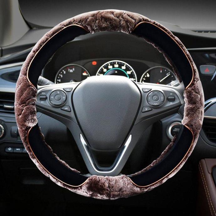 Winter Plüsch Lenkradbezug für Buick Envision, Angkewei, Excelle, Verano, LaCrosse, Regal, GL8 - 6-Speichen.