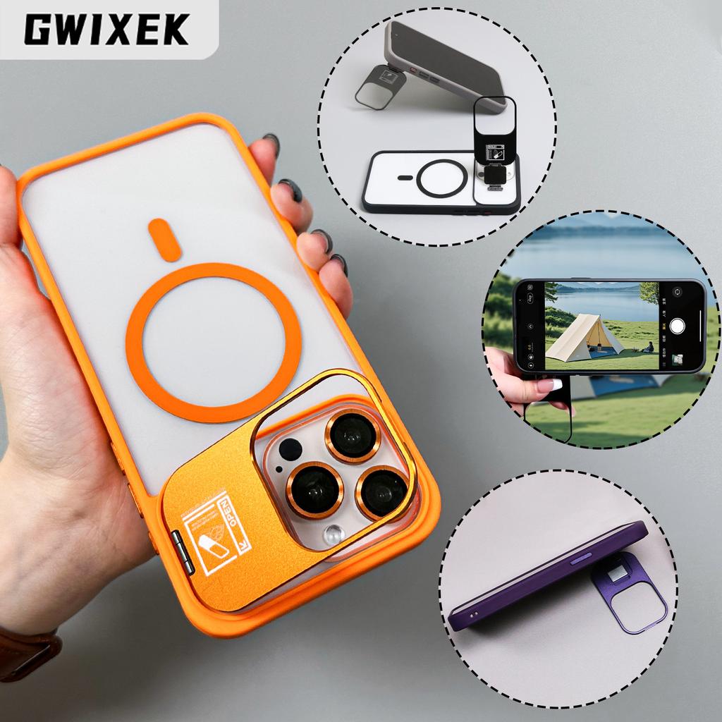 Applicable to Apple 16 lens holder, mobile phone case, transparent magnetic suction iPhone15pm, with its own lens film 14 protective case.