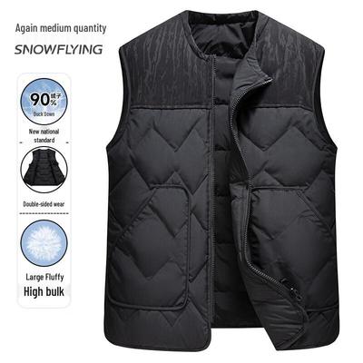 Xue Zhong Fei Men's Reversible 90% Down Vest