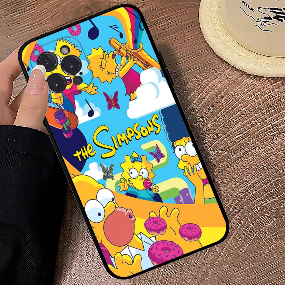 Funny Cartoon S-Simpsons Phone Case For IPhone 14 Plus 13 Mini 11 16 15 17 Pro Max Protection Shockproof