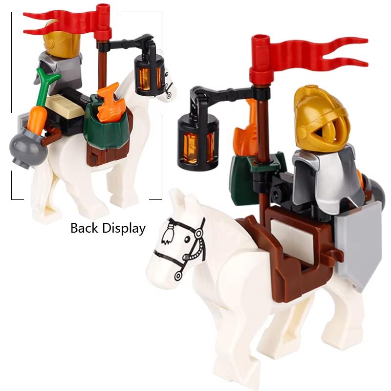 MOC Medieval Army Weapons Building Blocks Cannon Pirate Ship Soldiers Figures Military War Scene Assembling Mini Brick Toy Gifts