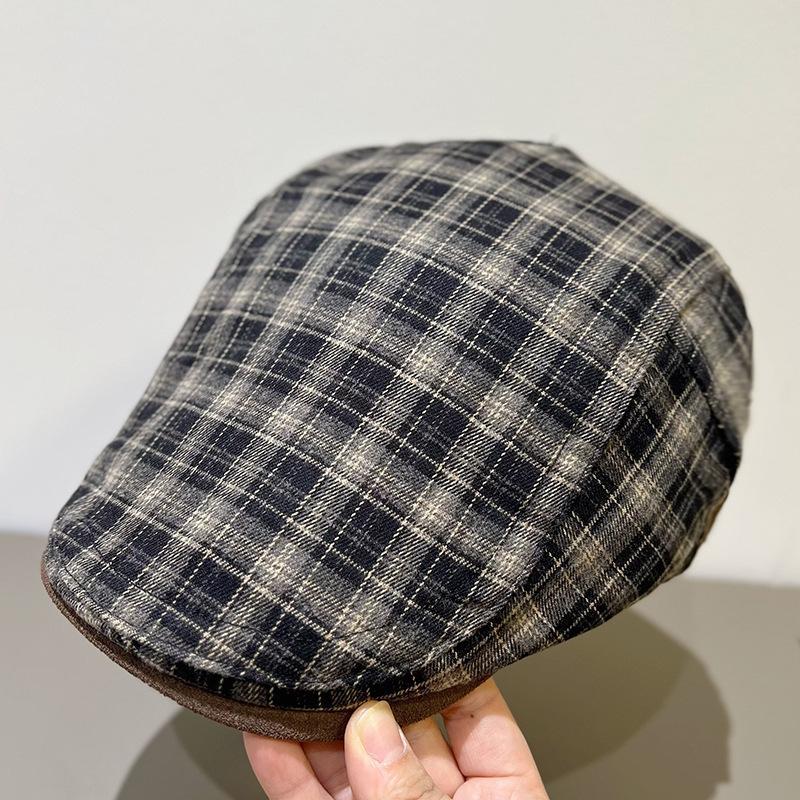 British style retro forward hat women spring and autumn versatile anti-wearing beret fashion big head circumference show face small hat trend