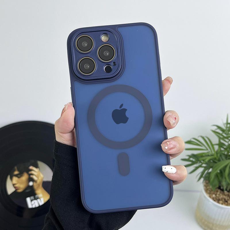Matte Translucent Phone Case for iPhone 17 Air 16 15 14 13 12 11 Pro Max Plus for Magsafe Wireless Charge Lens Protection Cover