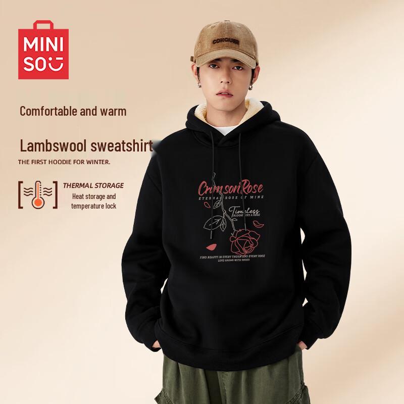MINISO Unisex Plush Lined Hooded Sweatshirt