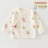 Newborn Half-Back Cotton Top - 0-3 Months, Spring/Autumn Baby Confinement Wear