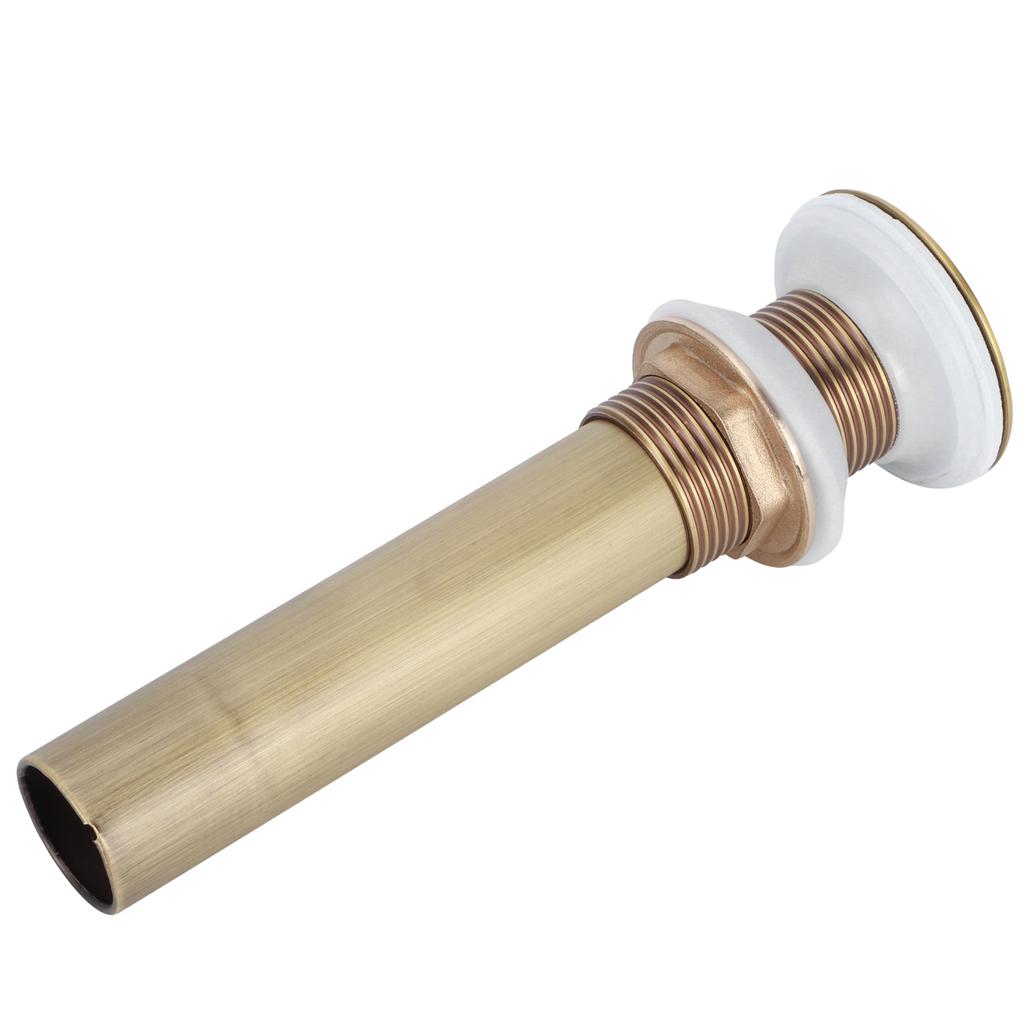 Brass Basin Sink Drain Without Overflow Kitchen Bathroom Draining Stopper Accessorieswithout Hole