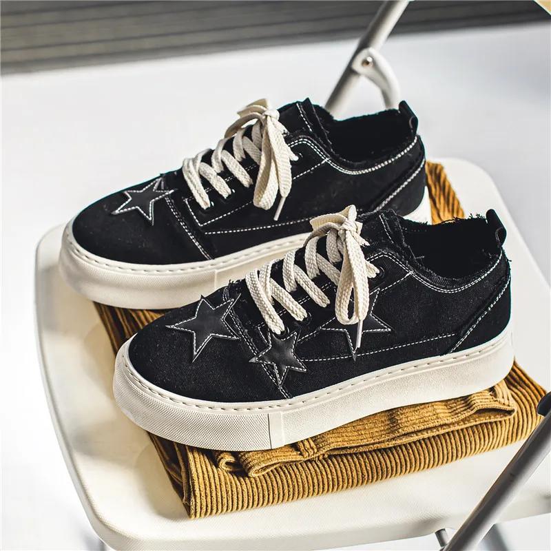 

Новые мужские повседневные спортивные кроссовки на толстой подошве, модные, универсальные, персонализированные, повседневные туфли со звездами, размер 39-44 44 чёрный
