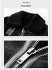2024 Men's Trendy Shearling Lined PU Leather Motorcycle Jacket