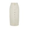 Ecru Button Detailed High Waist Denim Skirt Twoss23et00359