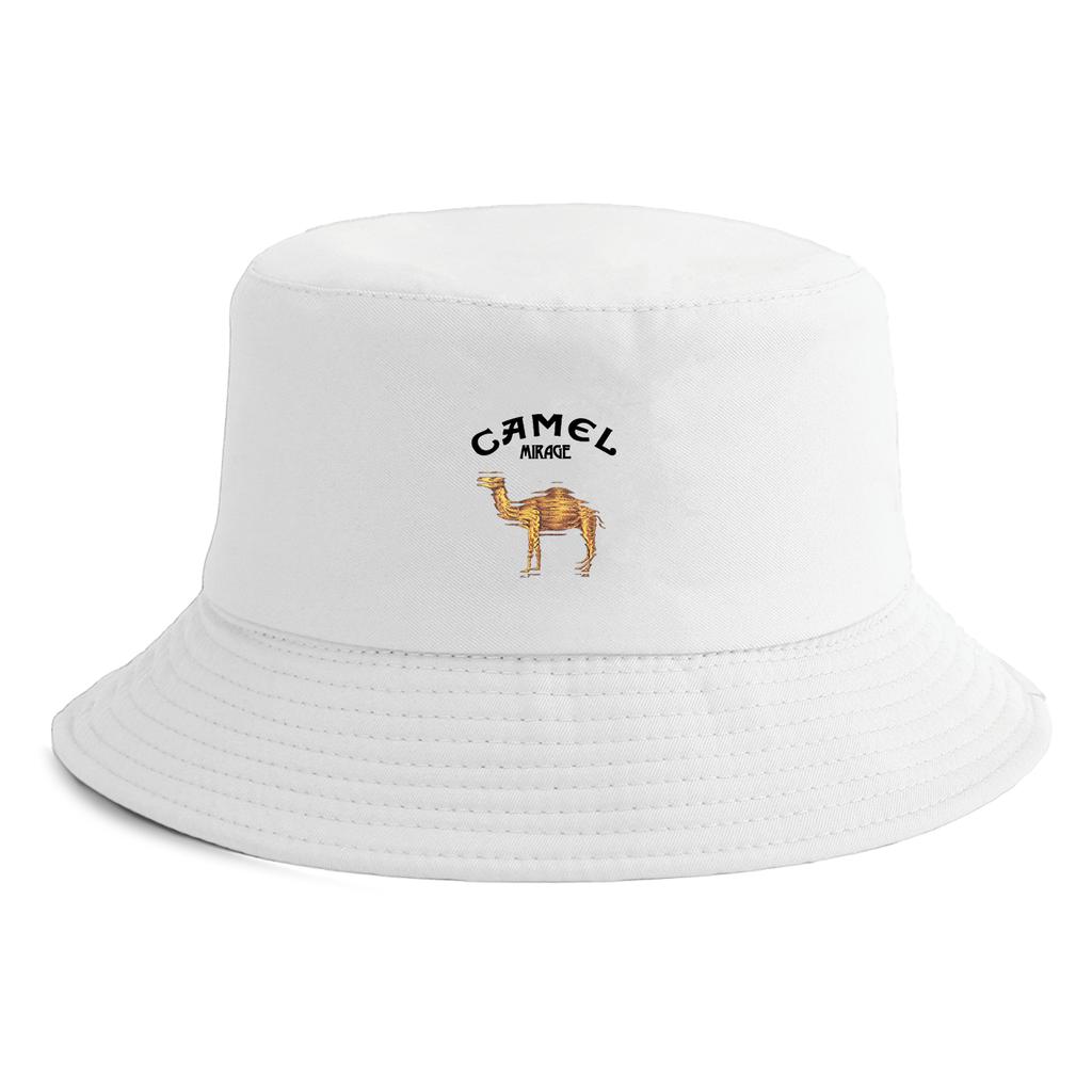Unisex Camel Print Bucket Hat Reversible Retro Fisherman Cap Available In Multiple Retro Colors Outdoor Sun Protection Hat