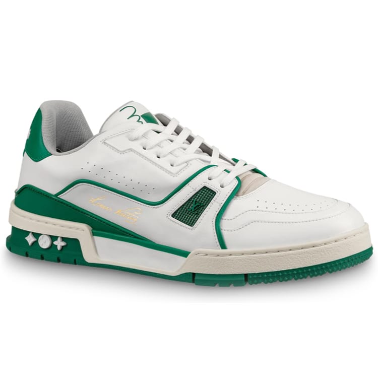 Louis Vuitton Trainer Sneakers 'White Green' 1A54HM