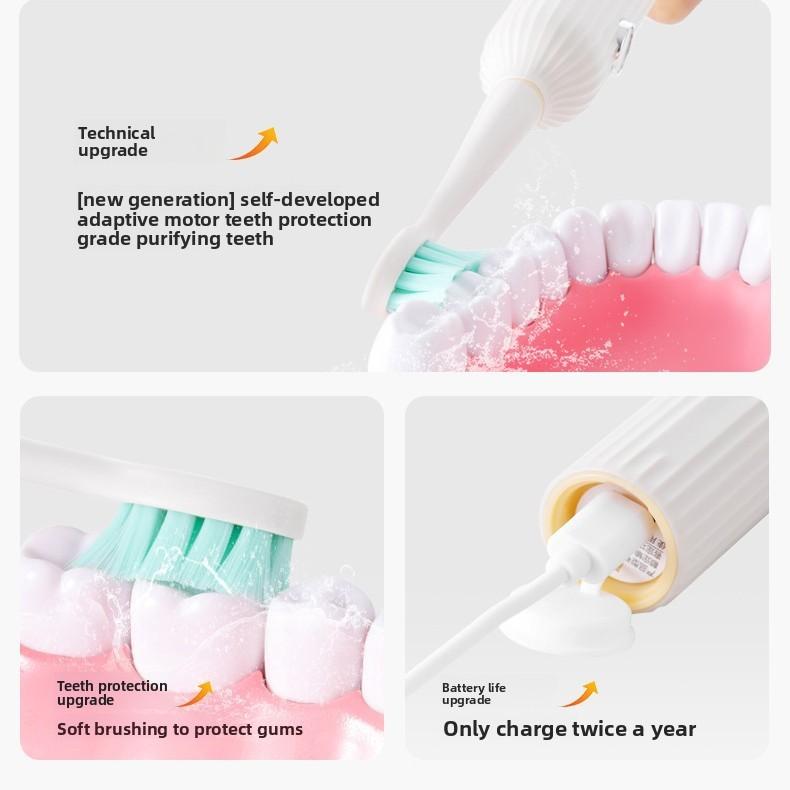 Electric Toothbrush Adult Smart Charging Couple Soft Hair Waterproof Sonic Wave, Electric Toothbrush